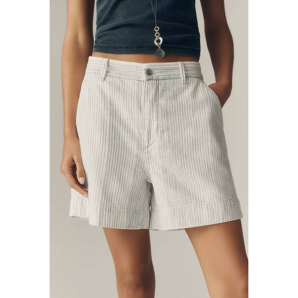 NEW LE JEAN trouser short in summer stripe